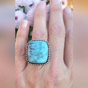🩵Larimar Sterling Silver Ring 925